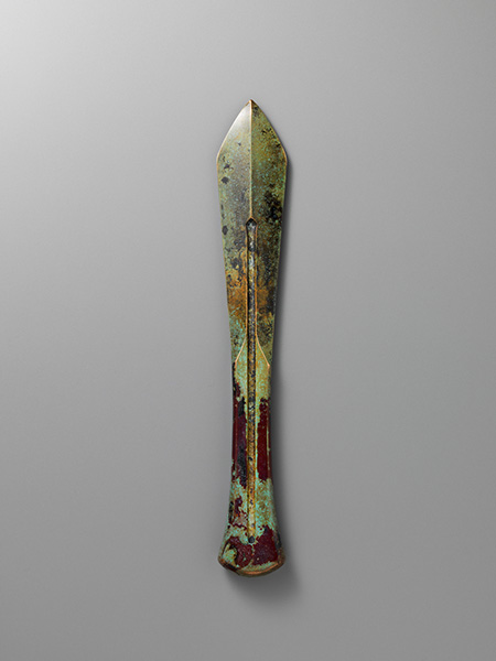  1-a.   L.320 W.48 D.19 mm 青銅鋳造、緑青 cast bronze, patinated