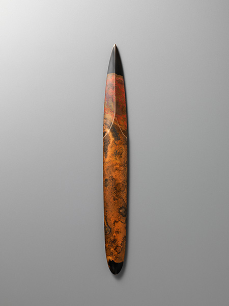  5-a. L.333 W.36 D.14 mm 青銅鋳造、緑青 cast bronze, patinated