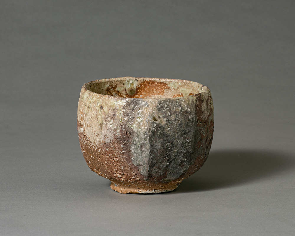 49. 信楽面取茶碗   径 11.3  高 9.0 ㎝