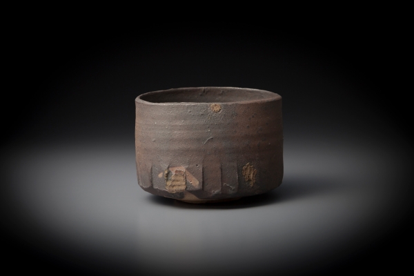 1、イガタロ土イガ赤土筒黒茶盌（2024登り窯）